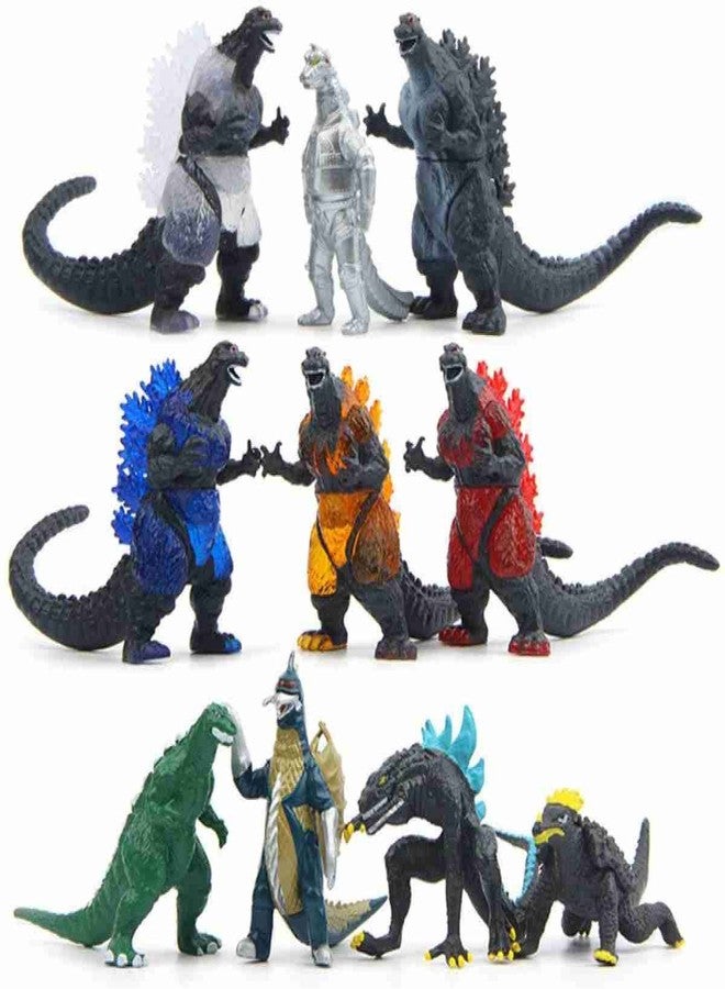 De-Lite Action Figures PVC Anime Movable Collectible Model Statue Toys (God-Zilla 10 Pieces Set, Multicolour, 3-7Cm) - Image 2